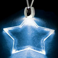 Light Up Necklace - Acrylic Star Pendant - Blue